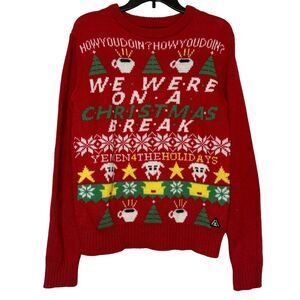 CHRISTMAS men's size medium M "We Were on a Christmas Break" Friends sweater